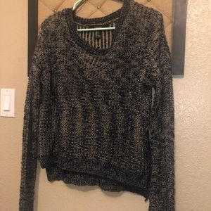 Navy & Beige Knit Sweater